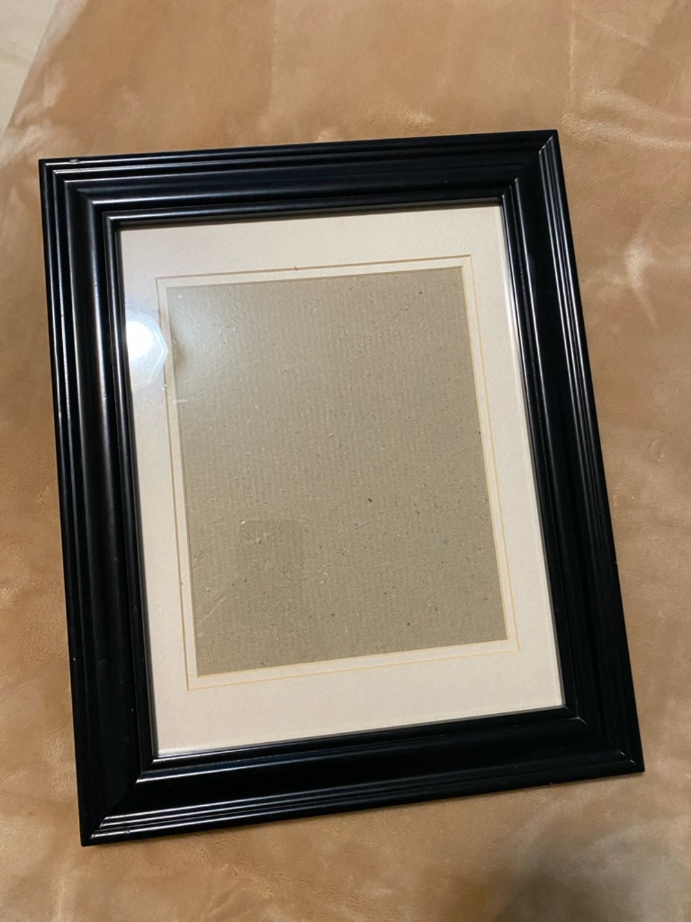 Decorel Vintage Black Wood Picture Frame with Cream Double Mat